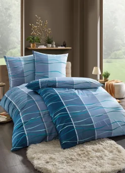 Beidseitig bedruckte Bettwäsche-Garnitur