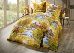 Beidseitig bedruckte Bettwäsche-Garnitur von Dobnig