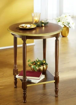 Beistelltisch mit goldfarbenen Akzenten