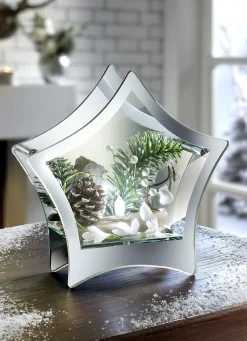 Beleuchteter Stern aus Glas