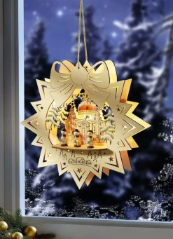 Beleuchtetes Fensterbild, batteriebetrieben