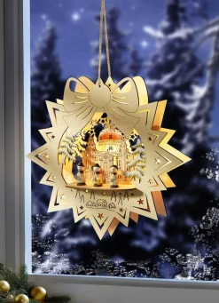 Beleuchtetes Fensterbild, batteriebetrieben