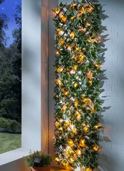 Beleuchtetes Wandgitter