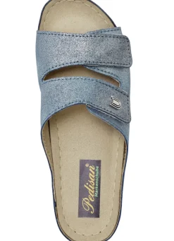 Bequeme Damen-Pantoletten, Weite G, mit Klettverschluss