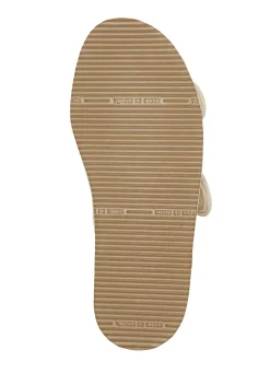 Bequeme Damen-Sandalen, Weite H, aus gepolstertem Textilmaterial