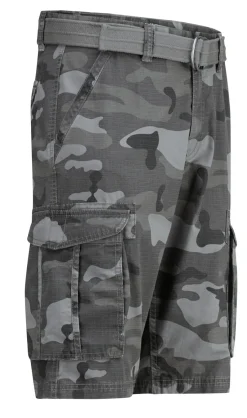 Bermudas mit Gürtel und Cargotaschen in 2 Farben