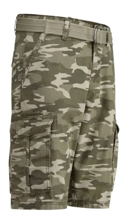 Bermudas mit Gürtel und Cargotaschen in 2 Farben