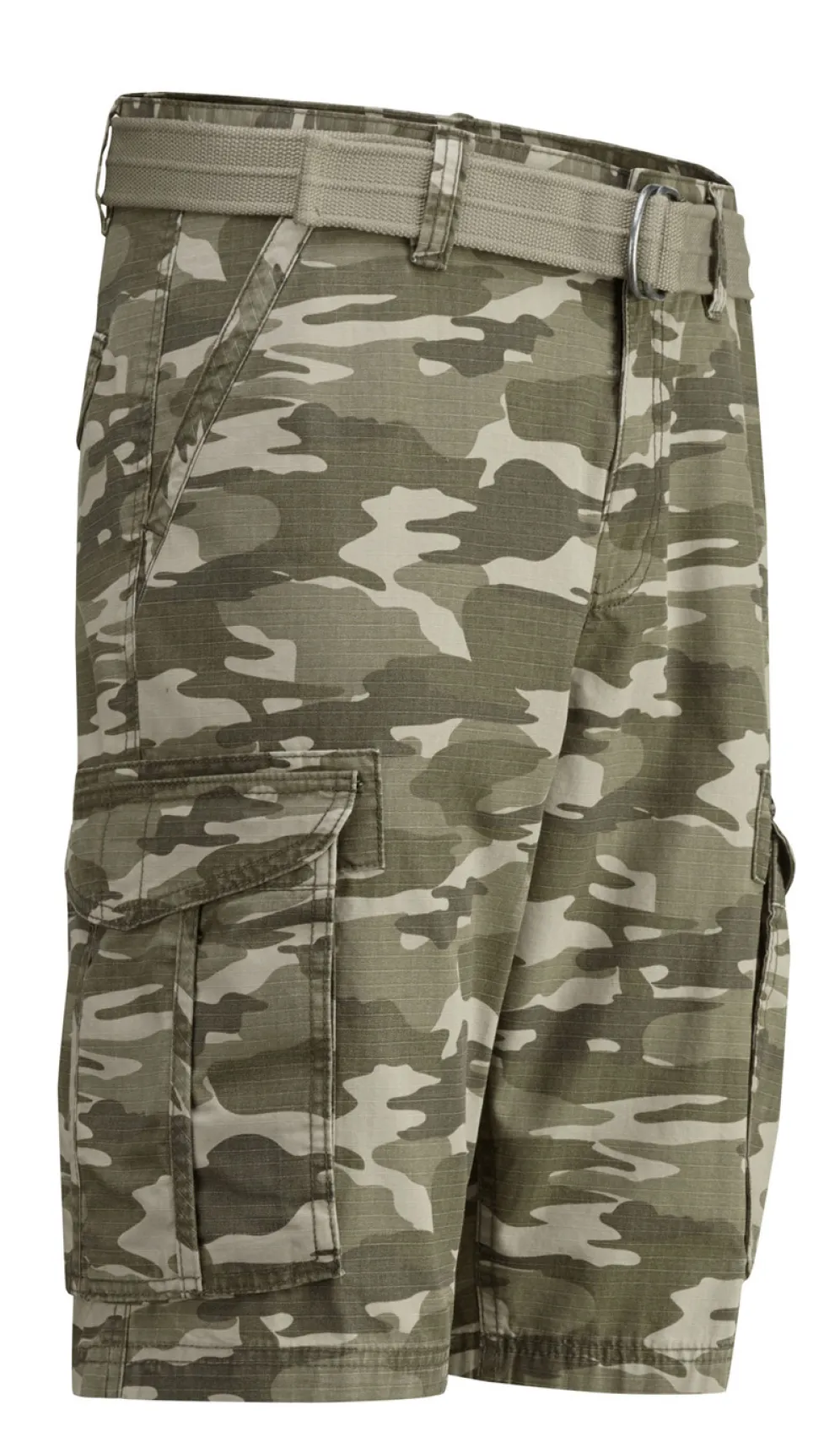 Bermudas mit Gürtel und Cargotaschen in 2 Farben