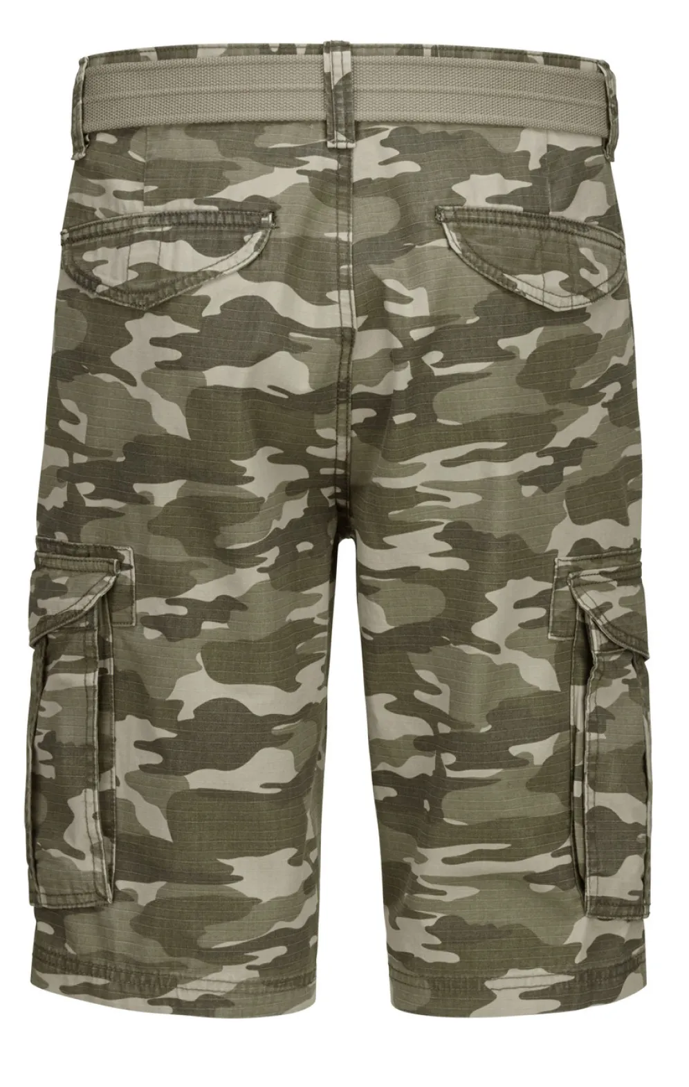 Bermudas mit Gürtel und Cargotaschen in 2 Farben