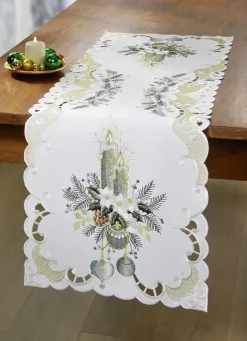 Bestickte Tisch- und Raumdekoration