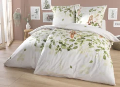 Bettwäsche-Garnitur in Feinbiber