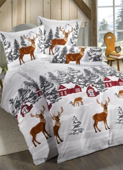 Bettwäsche-Garnitur in Soft-Biber Qualität