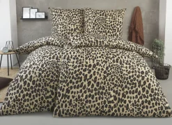 Bettwäsche-Garnitur mit Leopardenmuster