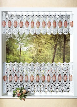 Bezaubernde Kurzgardine mit Stangendurchzug