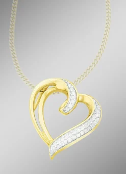Bezaubernder Herz-Anhänger mit Diamanten