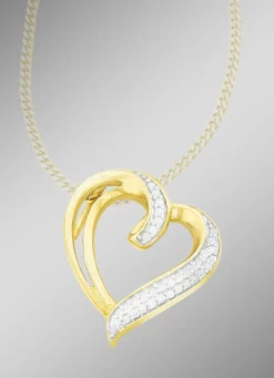 Bezaubernder Herz-Anhänger mit Diamanten