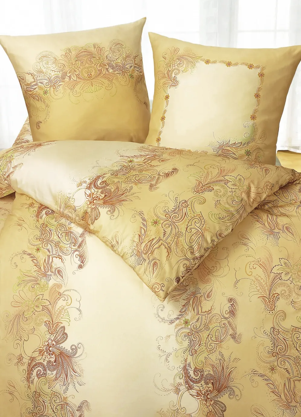 Bügelleichte Bettwäsche-Garnitur mit Reißverschluss