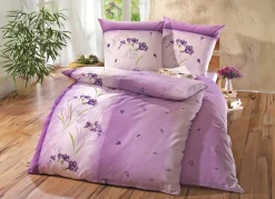 Bügelleichte DOBNIG Bettwäsche-Garnitur mit Reißverschluss