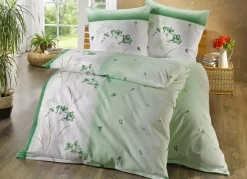 Bügelleichte DOBNIG Bettwäsche-Garnitur mit Reißverschluss