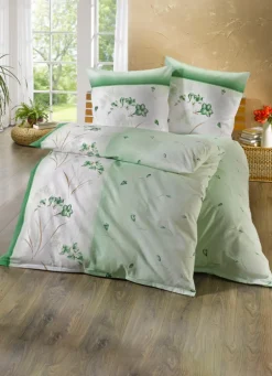 Bügelleichte DOBNIG Bettwäsche-Garnitur mit Reißverschluss