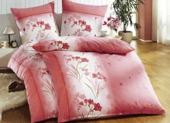 Bügelleichte DOBNIG Bettwäsche-Garnitur mit Reißverschluss