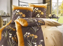 Bügelleichte DOBNIG Bettwäsche-Garnitur mit Reißverschluss