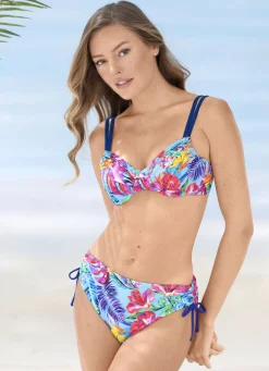 Bikini mit Bügel, schalenlos, seitlich raffbar