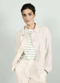 Blazer in Leinen-Optik