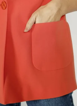 Blazer mit geschlitztem 3/4 Arm