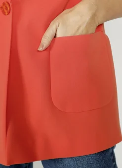 Blazer mit geschlitztem 3/4 Arm