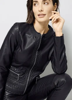 Blazer mit toniger Stickerei