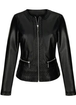 Blazer mit toniger Stickerei