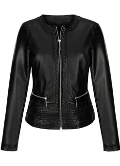 Blazer mit toniger Stickerei