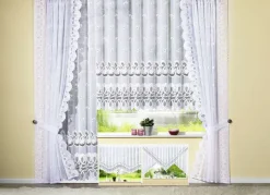 Blumenfenster-Store mit Automatikfaltenband