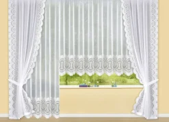 Blumenfenster-Store mit Universalschienenband