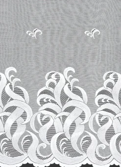 Blumenfenster-Store mit Universalschienenband