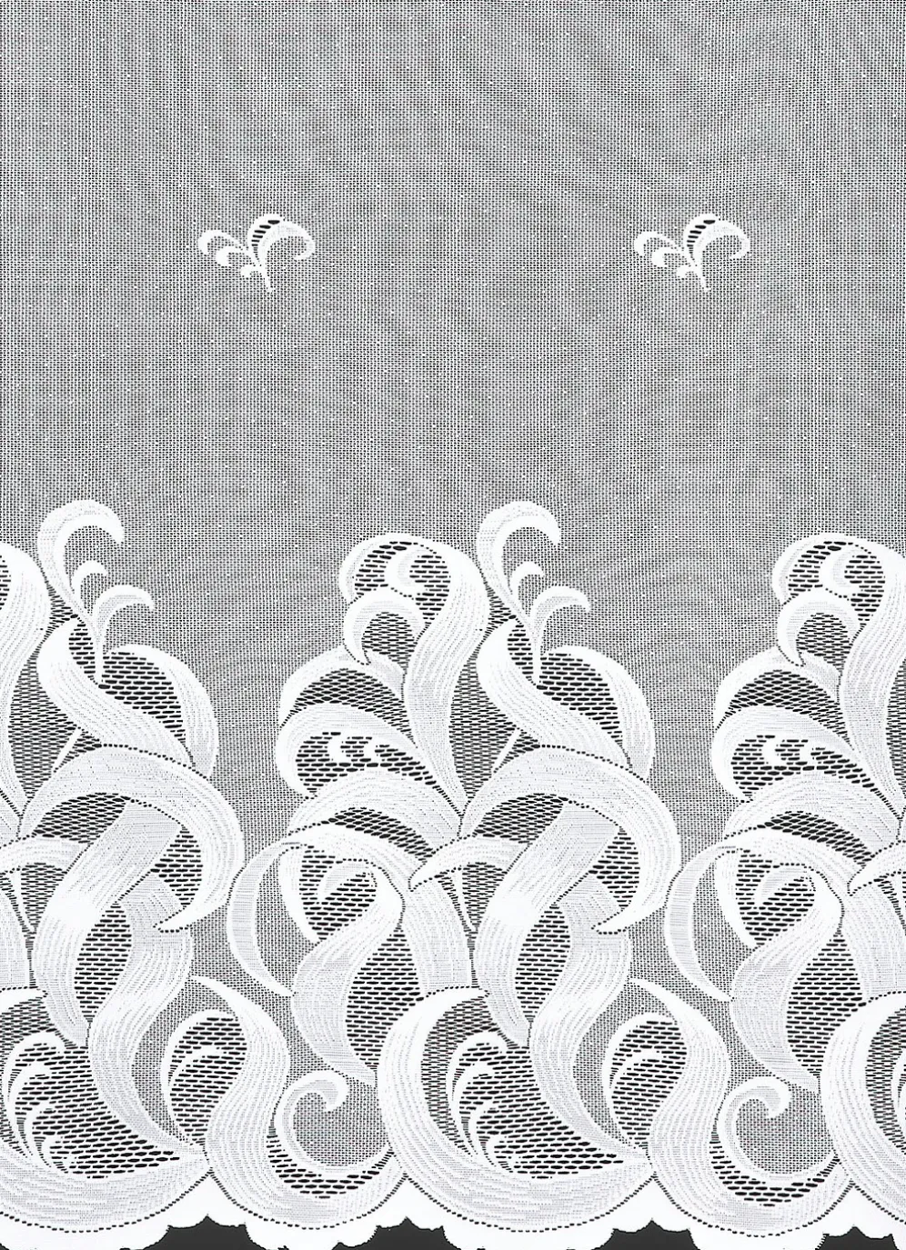 Blumenfenster-Store mit Universalschienenband