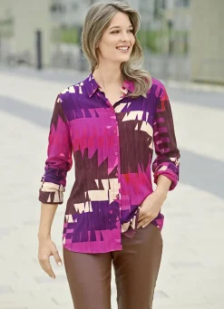 Bluse mit farbbrillantem Druck