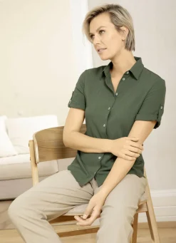 Bluse mit Hemdkragen