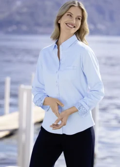 Bluse mit Hemdkragen
