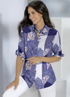 Bluse mit Hemdkragen