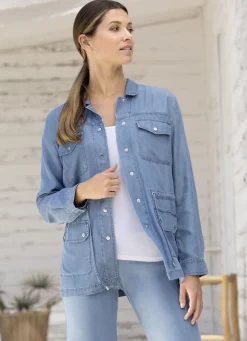 Blusenjacke mit aparter Kragenlösung