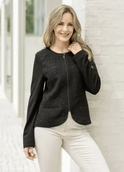 Blusenjacke mit dekorativer Blende