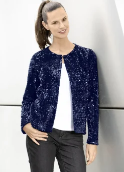 Blusenjacke mit Pailletten