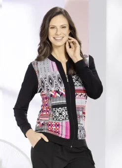 Blusenjacke mit Reißverschlussleiste