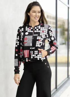 Blusenjacke mit Rippenstrick