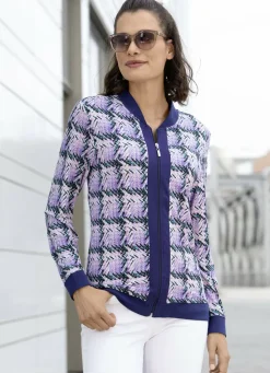 Blusenjacke mit Rippenstrick