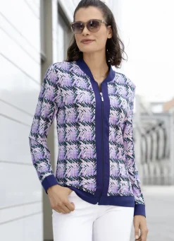 Blusenjacke mit Rippenstrick
