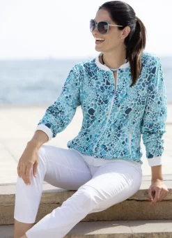 Blusenjacke mit Rippenstrick