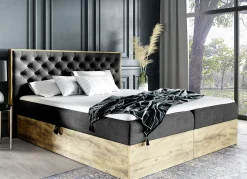 Boxspringbett mit Bettkasten und Topper